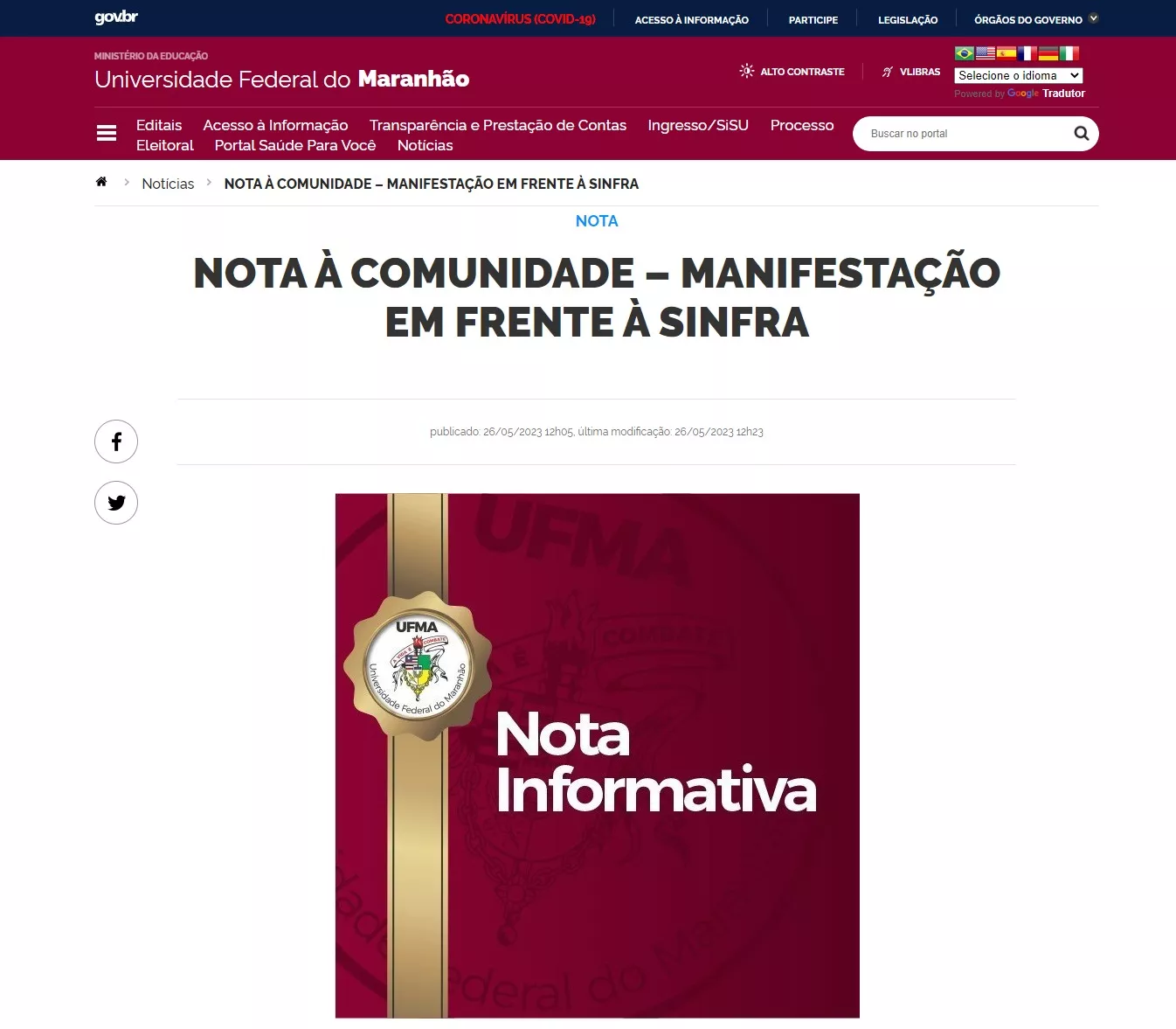 Natalino Salgado e o medo de não fazer seu sucessor: uma ação política na UFMA