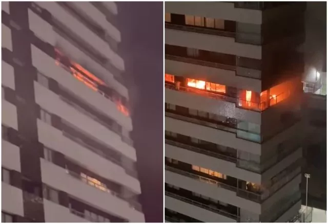 Incêndio em condomínio de luxo na Península da Ponta d'Areia, em São Luís