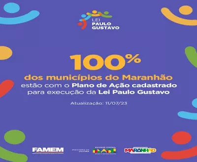 Famem celebra 100% de adesão dos municípios maranhenses à Lei Paulo Gustavo