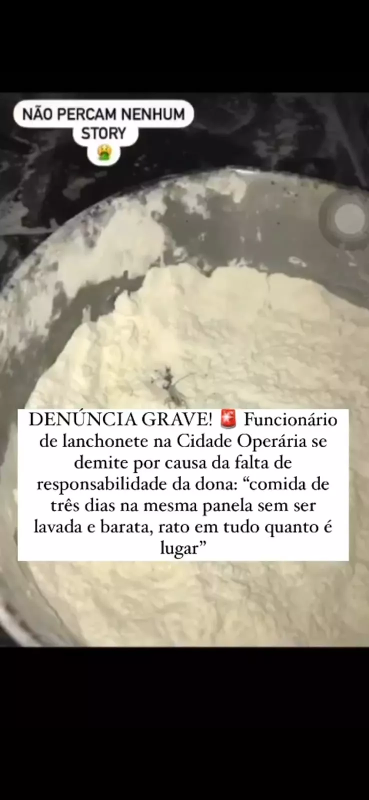 Funcionário de lanchonete na Cidade Operária se demite alegando falta de responsabilidade da proprietária