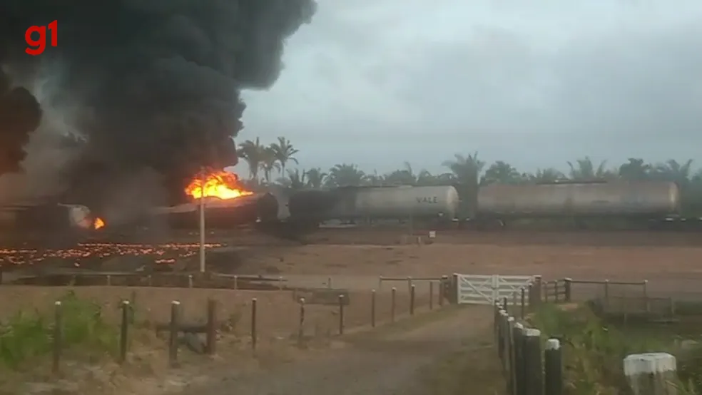 Incêndio em trem de cargas da Vale interrompe circulação na Estrada de Ferro Carajás