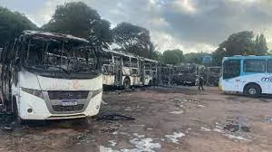 Incêndio devasta garagem da Moriá Transporte em São José de Ribamar