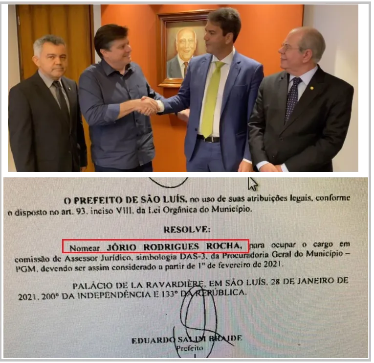 Ex-deputado Hildo Rocha apoia aliança do MDB com Braide, enquanto filho é empregado na prefeitura de São Luís