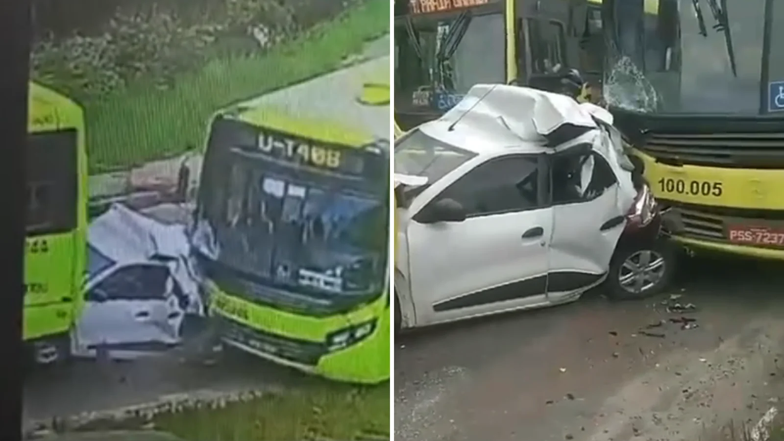 Veículo fica prensado entre dois ônibus em avenida de São Luís