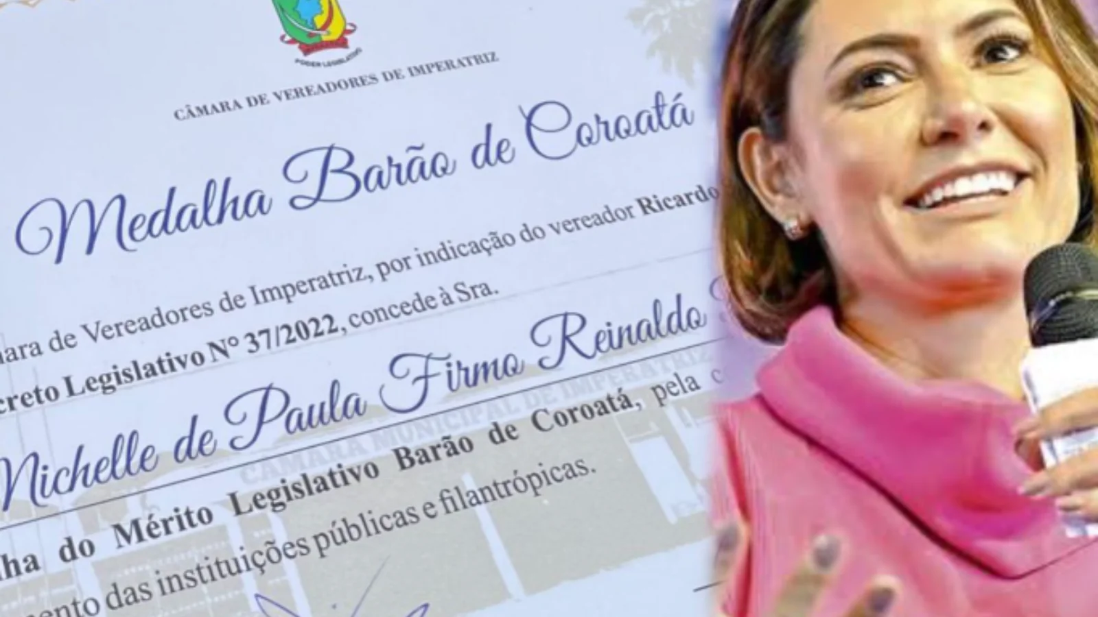 Michelle Bolsonaro será homenageada pela Câmara Municipal de Imperatriz