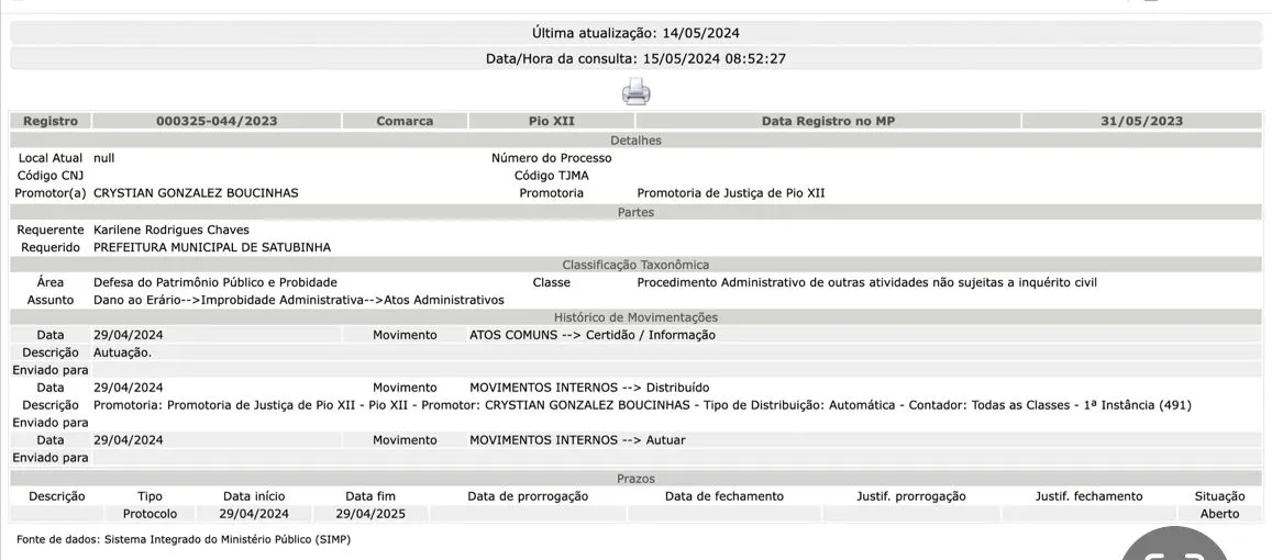 Nota de Esclarecimento: Prefeitura de Satubinha